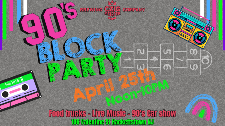 event 90 s block party czig meister brewing april 25 2026 768x432