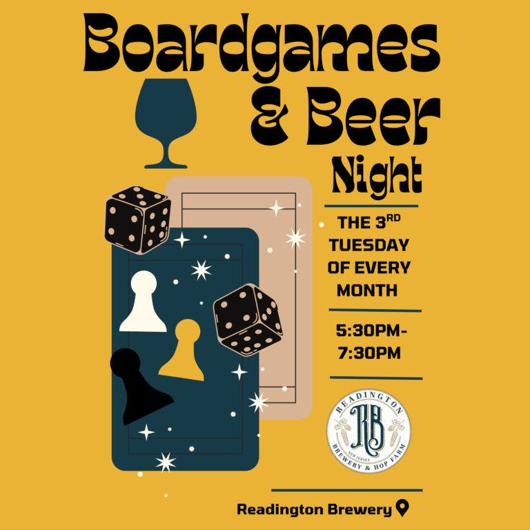 event boardgames and beer readington brewery april 21 2026 768x768