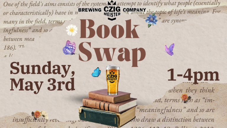 event book swap czig meister brewing may 3 2026 768x432