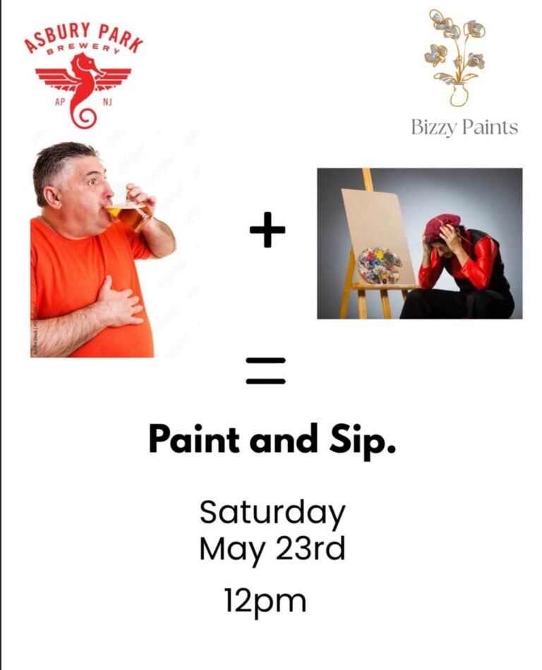 event bizzy paints presents paint n sip asbury park brewery may 23 768x950