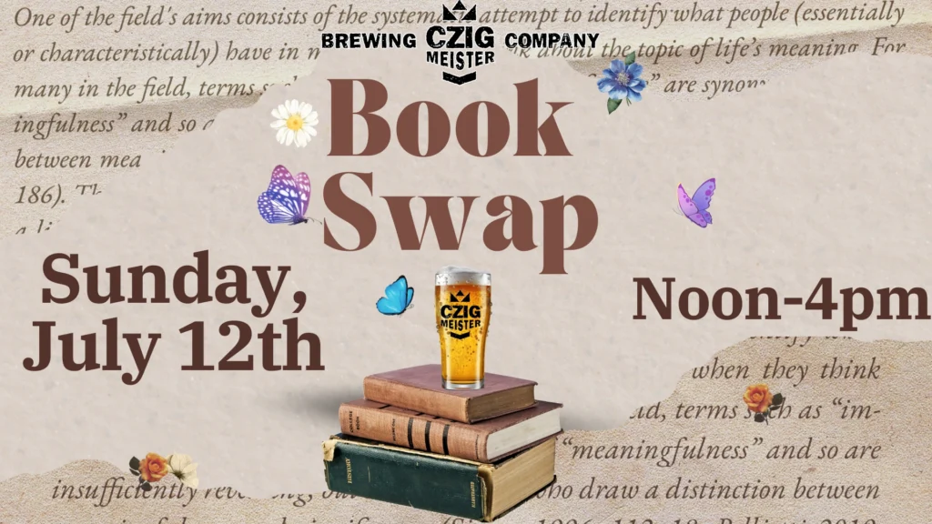 event book swap czig meister brewing july 12 2026 1024x576