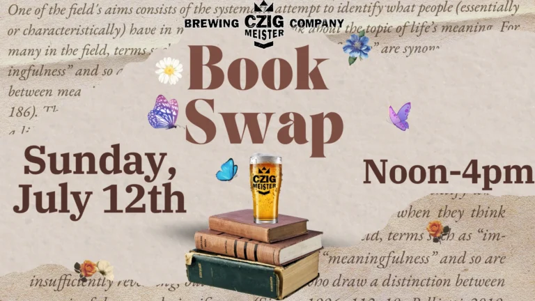 event book swap czig meister brewing july 12 2026 768x432