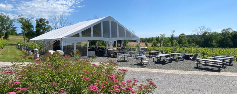 The Vineyard Tent at Old York Cellars 768x307