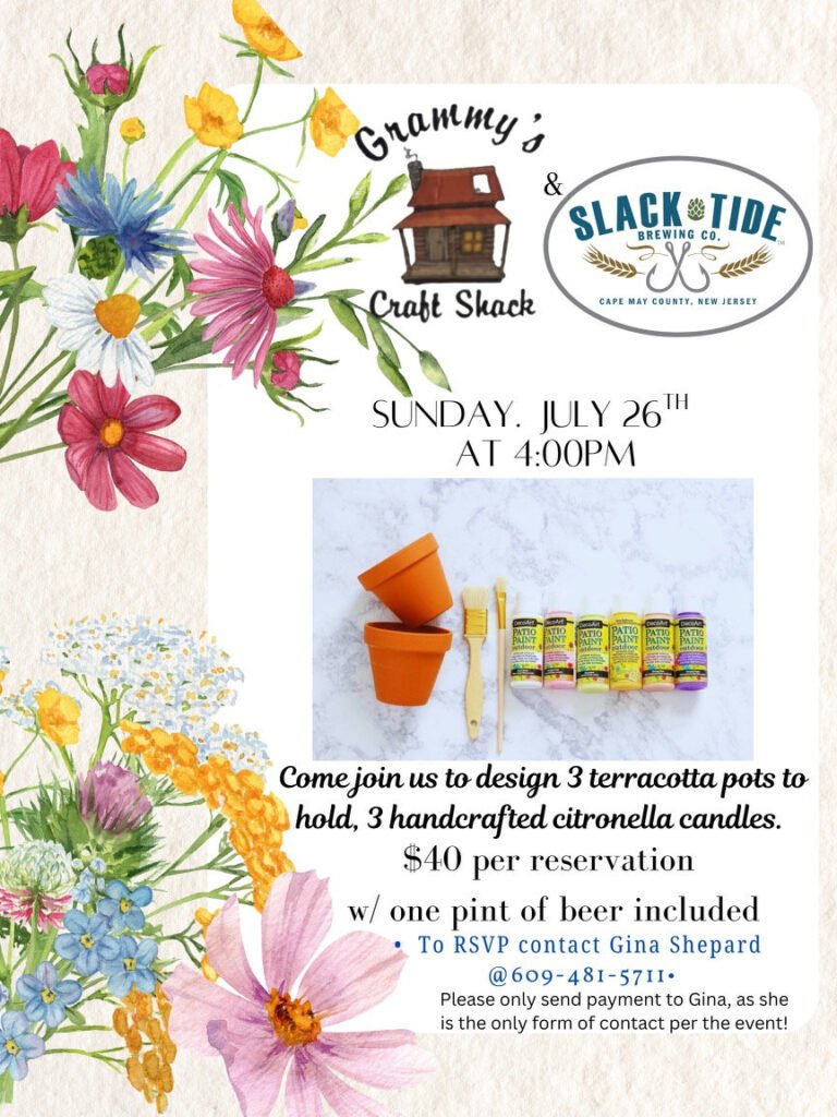event craft night flower pot candle paint class slack tide brewing 768x1024